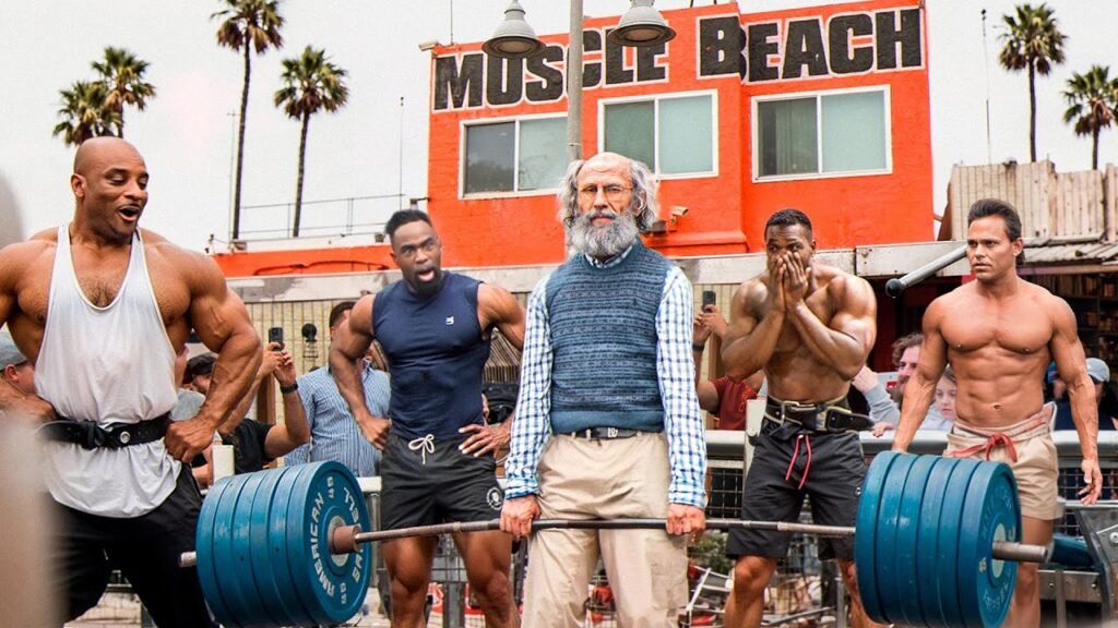 Old Man Powerlifter At Muscle …